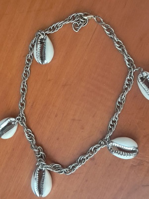 Anklet made to order, white and silver