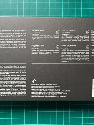 Aesop Fragrance Anthology Volume 1 mini perfumes new, Eau de Parfum 2 ml