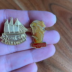 Συλλεκτικά pins μεταχειρισμένα, παλιά αναμνηστικά καρφίτσες