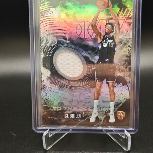 Topps Flagship NBA Basketball 2025-26 Ace Bailey Rookie Holo Game Worn Patch like new
