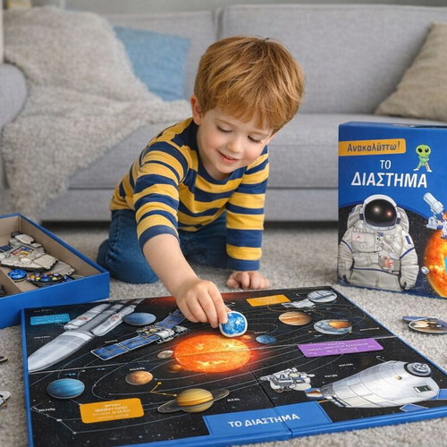 Educational magnetic game Discovering Space like new