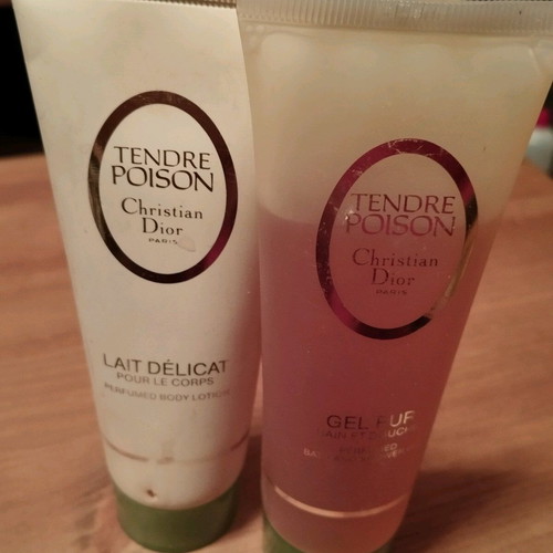 Tendre Poison shower gel and body lotion like new, vintage