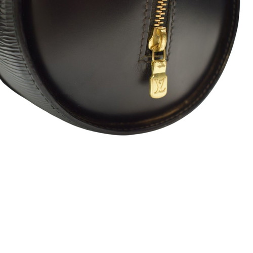 Louis Vuitton Soufflot black Epi leather bag with matching pouch MI0053