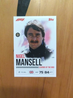 F1 Topps κάρτα Nigel Mansell Legend 2026
