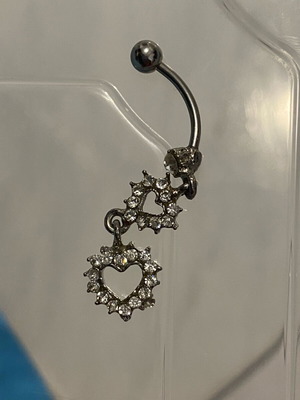 Navel piercing like new, silver color