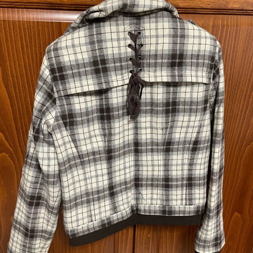 Women's jacket used, size M, white and brown