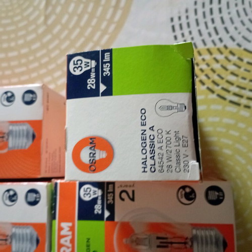 Osram Halogen Eco bulbs new, pack of 8, 28W=35W, E27