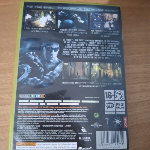 Riddick Xbox 360 like new
