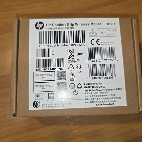 HP Comfort Grip Wireless Mouse H2L63AA new with 30-month battery