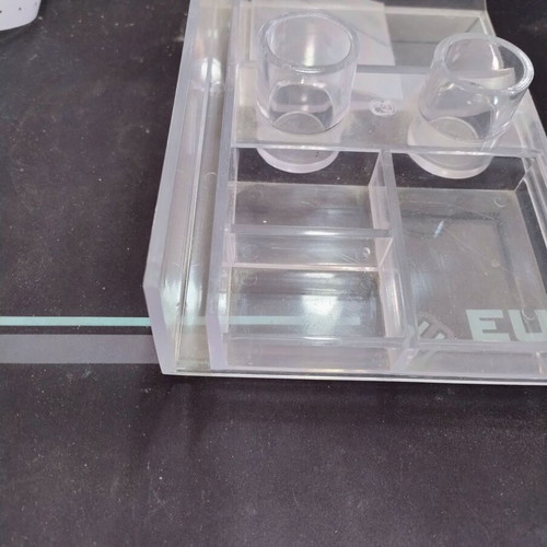 Acrylic Desk Organizer Transparent Used with Multiple Compartments