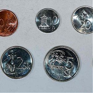 SLOVAKIA set 5 νομίσματα UNC