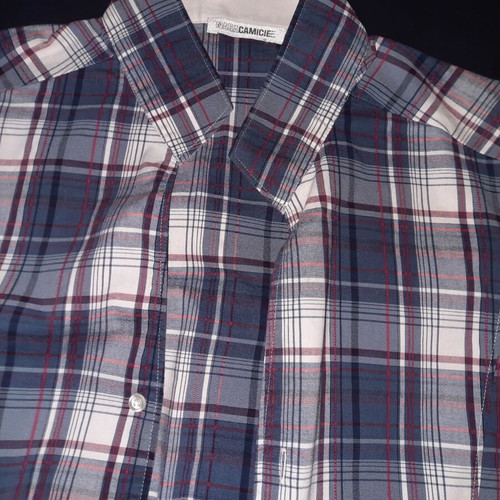 NARA CAMICIE women's plaid shirt used, white-blue-red