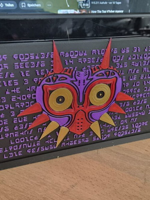 Nintendo Switch 2 3D printed faceplate cover with Majora's Mask design