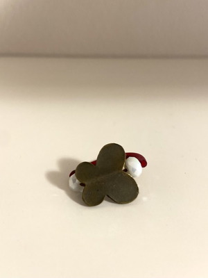 Handmade ring with butterfly like new, multicolored