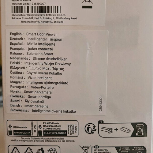 Camera with screen for door peephole Ezviz new