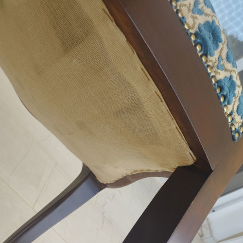 Handmade solid wood chairs like new, set of 6 with covers