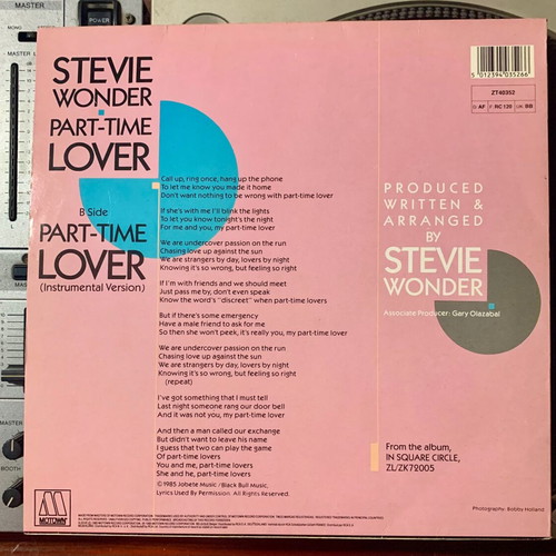 Stevie Wonder Part-Time Lover βινύλιο σαν καινούργιο, pop