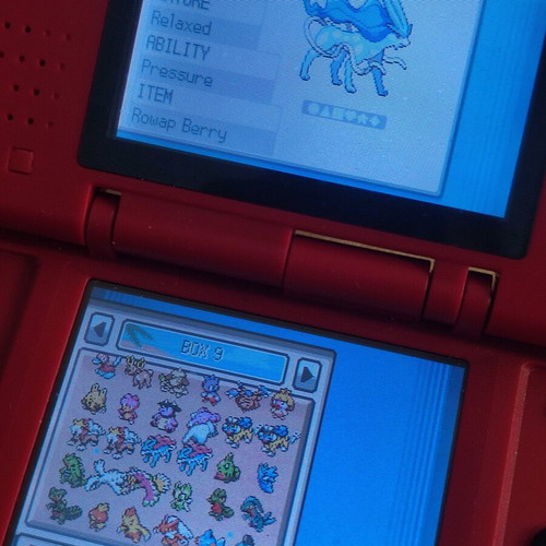 Pokemon SoulSilver original game cartridge used, fully completed save