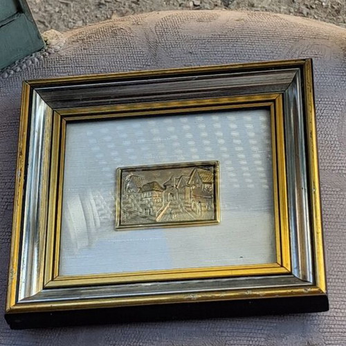 Old 925 Silver Engraved Plaque Like New