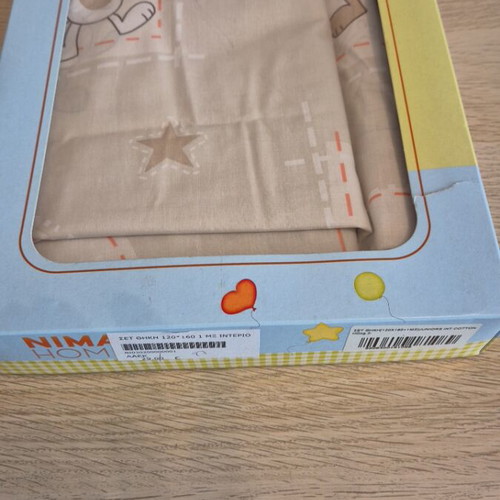 Nina kids crib duvet cover set with bear design, new, 100% cotton