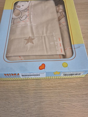 Nina kids crib duvet cover set with bear design, new, 100% cotton