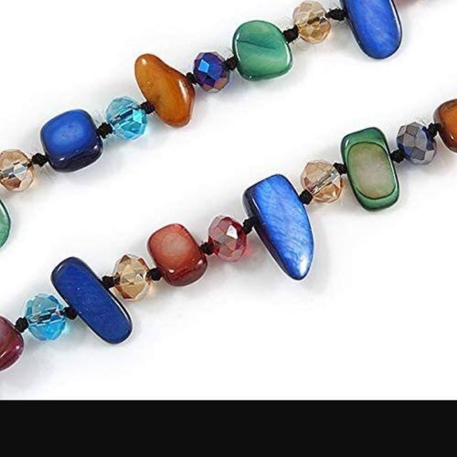 Ozze handmade necklace new with crystals and semiprecious stones