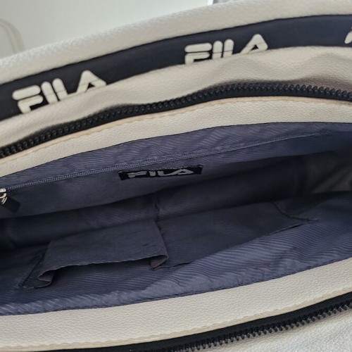 Fila crossbody bag used, white, leatherette