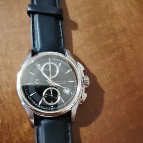 Hamilton Jazzmaster H326160 chronograph watch, silver