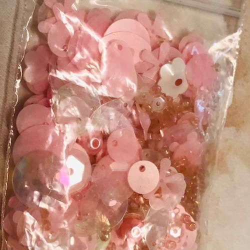 Pink sequins No 10 for embroidery and jewelry new