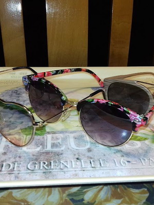 Glasses new, pack of 3, multicolored