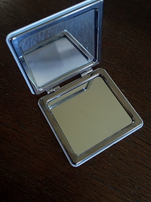Pink Leaf Compact Mirror new