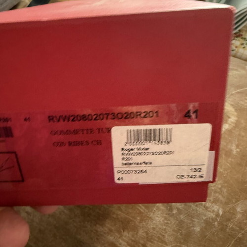 Roger Vivier ballerina shoes, red, size 41