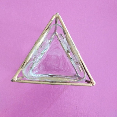 Christmas candle holder for tealight triangular