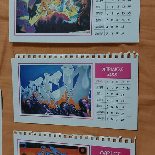 Graffiti calendar 2001 used, collectible