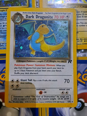 Dark Dragonite Holo First Edition Team Rocket κάρτα σαν καινούργια