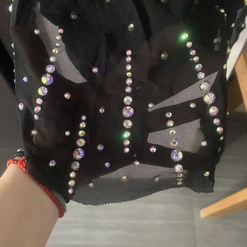 Rhythmic gymnastics leotard used with decorative skirt