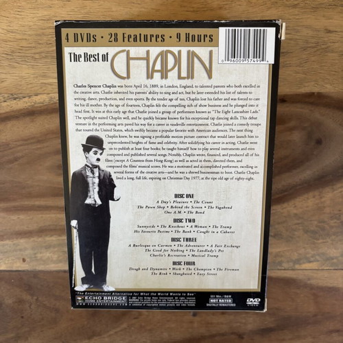 The Best of Chaplin DVD set used, 4 discs, 9 hours