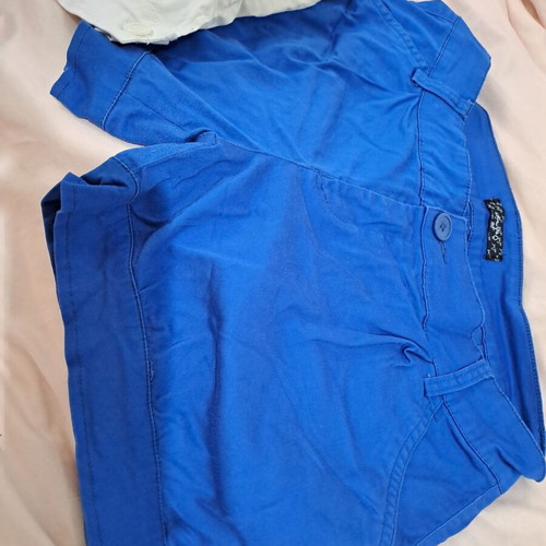 Shorts pack used, size XL, blue, black, white with side buttons