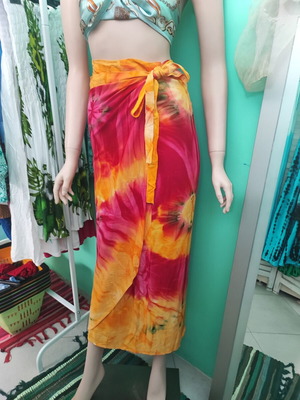 Rima Beachwear Pareo skirt in viscose, new, multicolor, sizes XS to M