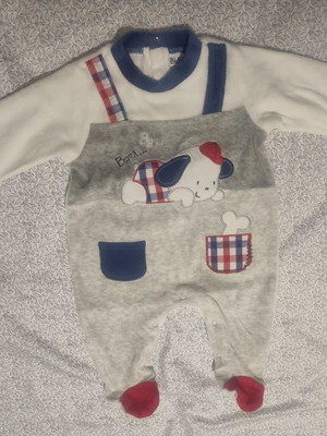 Bidibimbo baby velour romper like new for age 0-1 month