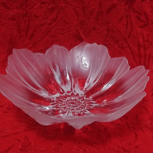 Anemone XL bowl handmade crystal Maleras by Mats Jonasson new