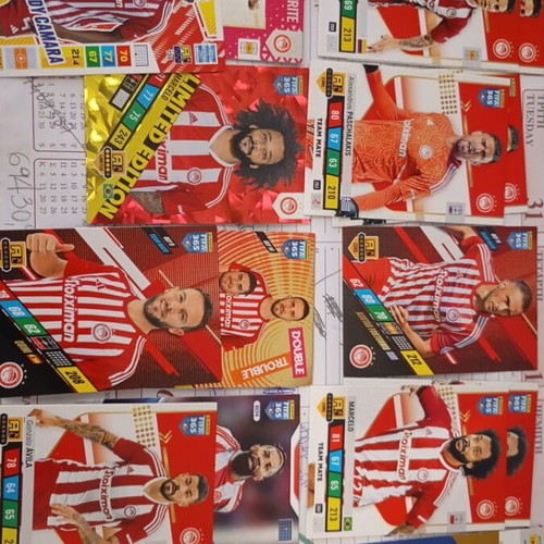 Olympiacos cards lot like new, authentic