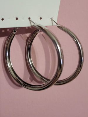 Silver hoop earrings new
