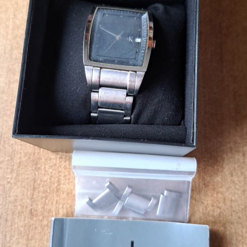 Calvin Klein men's watch like new, silver with bracelet