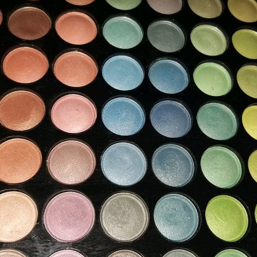 Eyeshadow palette used, barely applied