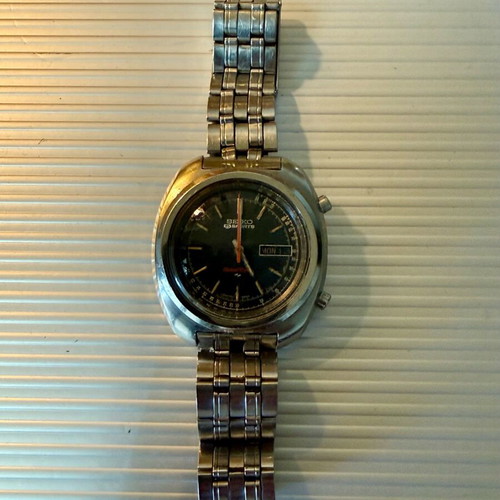 Seiko Vintage Chronograph 7017-8000 used, blue