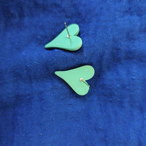 Turquoise heart-shaped earrings like new