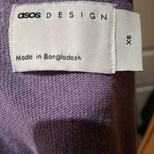 ASOS thin cotton purple sweater like new, size XS