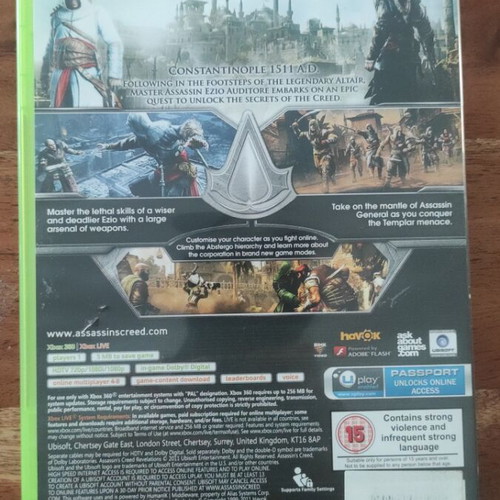 Assassin's Creed Revelations Xbox 360 game, English version
