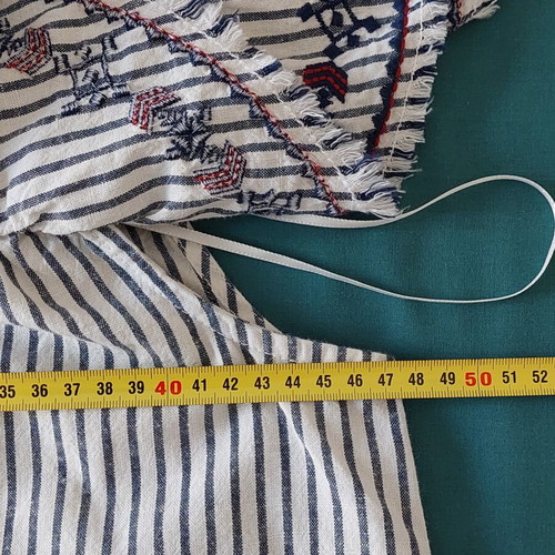 H&M cotton blouse, white and grey, size M